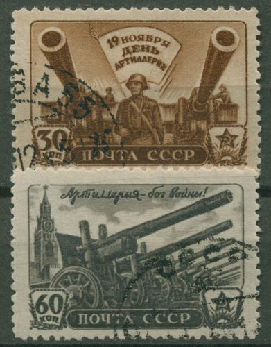 Sowjetunion 1945 Tag der Artillerie 997/98 gestempelt