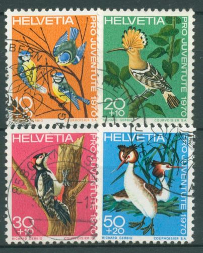 Schweiz 1970 Pro Juventute Tiere Vögel 936/39 gestempelt