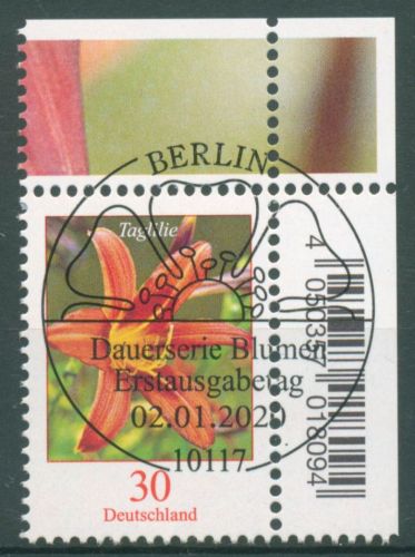 Bund 2020 Freimarke Blumen Lilie 3509 gestempelt
