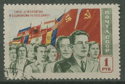 Sowjetunion 1950 Demokratie und Sozialismus 1493 I gestempelt