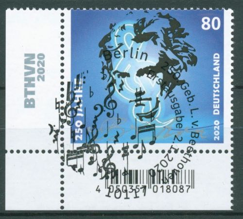 Bund 2020 Komponist Ludwig van Beethoven 3513 gestempelt