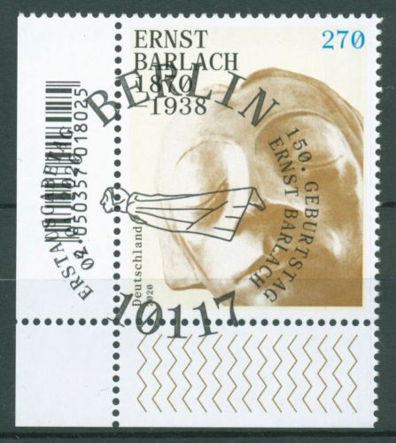 Bund 2020 Bildhauer Ernst Barlach 3514 gestempelt