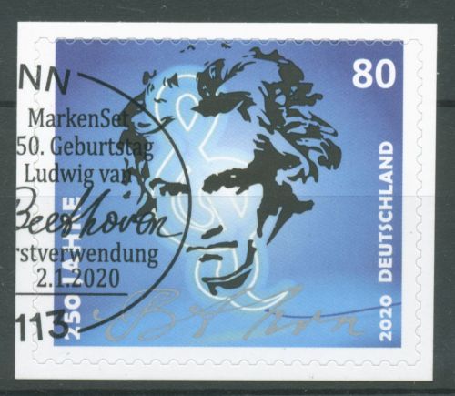 Bund 2020 Komponist Ludwig van Beethoven 3520 gestempelt