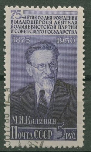 Sowjetunion 1950 75. Geburtstag d. Politikers Michail Kalinin 1517 gestempelt