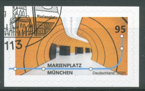 Bund 2020 U-Bahn Station Marienplatz München 3541 gestempelt