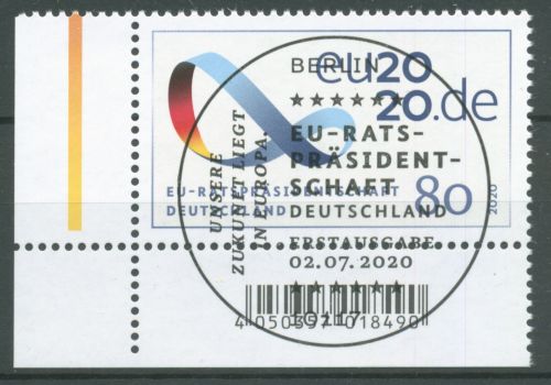 Bund 2020 EU-Ratspräsidentschaft 3554 gestempelt