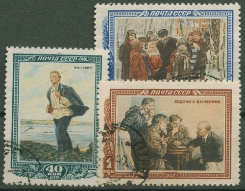 Sowjetunion 1952 28. Todestag von Wladimir Lenin 1615/17 gestempelt