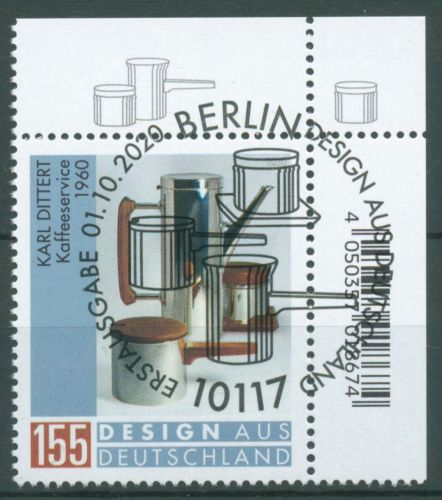 Bund 2020 Design aus Deutschland Kaffeeservice 3566 gestempelt