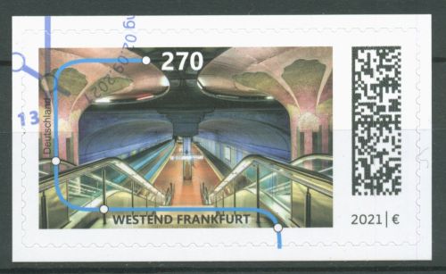 Bund 2021 U-Bahn Station Westend Frankfurt 3628 gestempelt