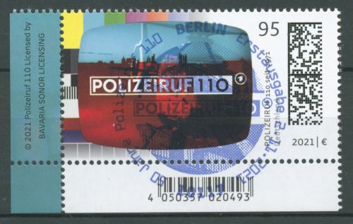 Bund 2021 Deutsches Fernsehen Serie "Polizeiruf" 3638 gestempelt