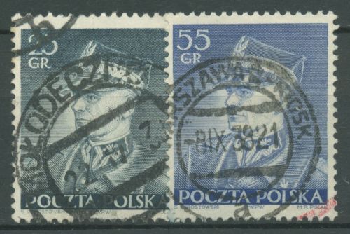 Polen 1937 Marschall Edward Rydz-Smigly 319/20 gestempelt