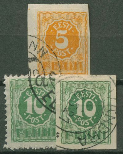 Estland 1919 Ziffernzeichnung 6/8 gestempelt