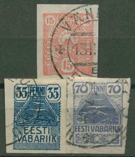 Estland 1919/20 Symbole Möwen 9/11 gestempelt