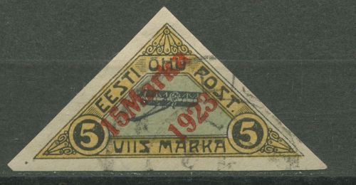 Estland 1923 Flugpostmarke mit Aufdruck 42 a gestempelt
