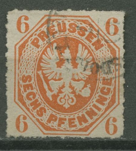 Preußen 1861 Wappenadler 15 a gestempelt