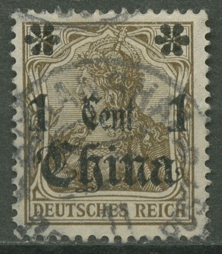 Deutsche Post in China 1906/19 mit Aufdruck 38 gestempelt