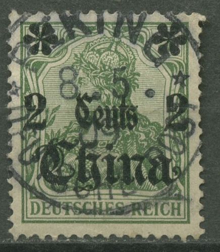 Deutsche Post in China 1905 Germania mit Aufdruck 29 gestempelt