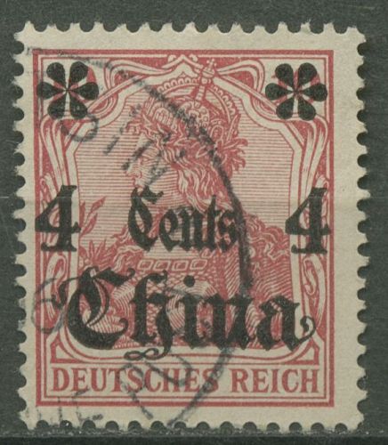 Deutsche Post in China 1905 Germania mit Aufdruck 30 gestempelt