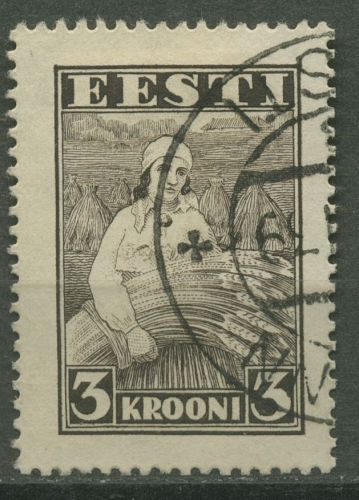 Estland 1935 Schnitterin mit Roggengarbe 108 gestempelt