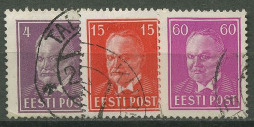 Estland 1936 Staatspräsident Konstantin Päts 124/26 gestempelt