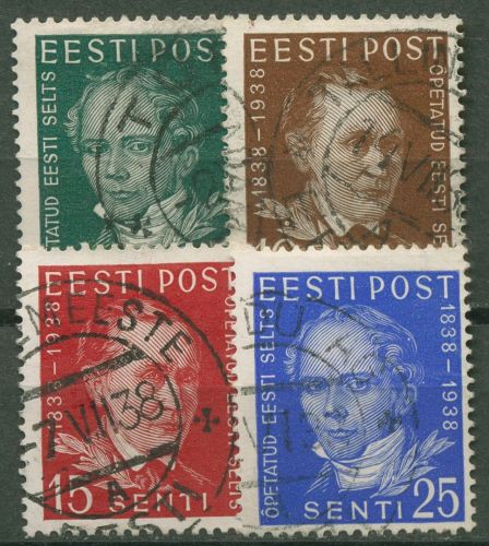 Estland 1938 Gelehrte Estnische Gesellschaft 138/41 gestempelt