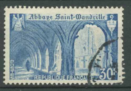 Frankreich 1951 Bauwerke Abtei St.Wandrille 906 gestempelt