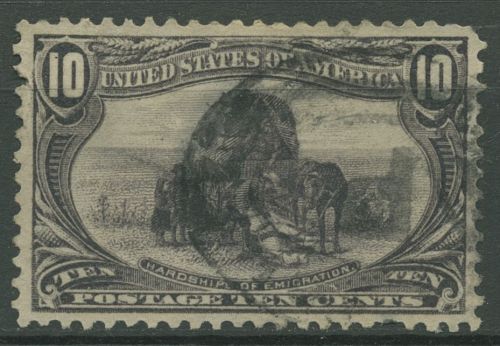 USA 1898 Omaha Trans-Mississippi-Ausstellung Planwagen 122 gestempelt Zahnfehler