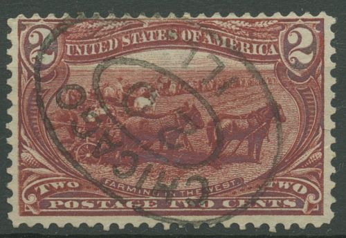 USA 1898 Omaha Trans-Mississippi-Ausstellung Ackerbau 118 mit TOP-Stempel