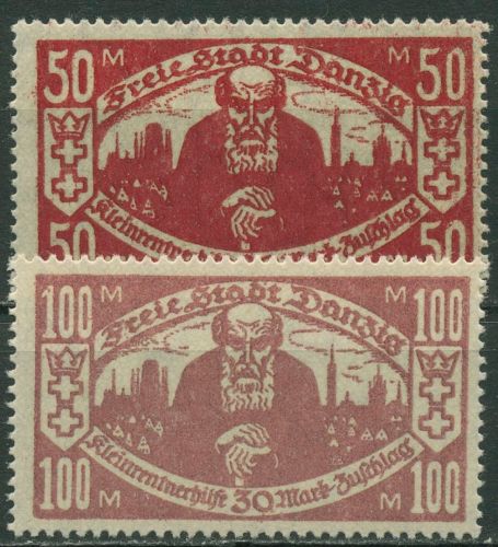 Danzig 1923 Kleinrentnerhilfe 131/32 mit Falz