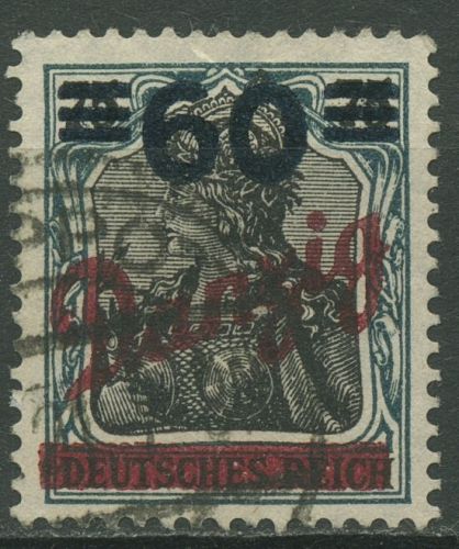 Danzig 1921 Germania mit Aufdruck 72 gestempelt, Massenentwertung