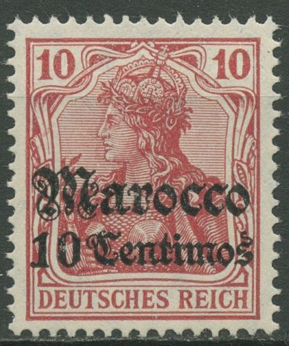 Deutsche Post in Marokko 1906 Germania mit Aufdruck 36 mit Falz
