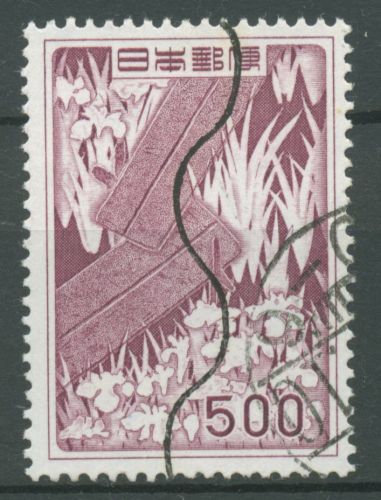 Japan 1955 Kulturerbe Malerei Brücke Irisblüten 641 gestempelt
