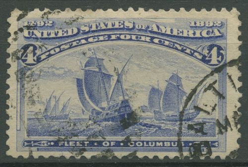USA 1893 Kolumbus-Weltausstellung Chicago 76 gestempelt, Zahnfehler