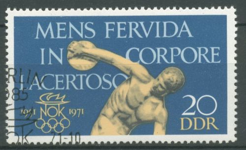 DDR 1971 Olympia Nationales Olympisches Komitee NOK 1660 gestempelt