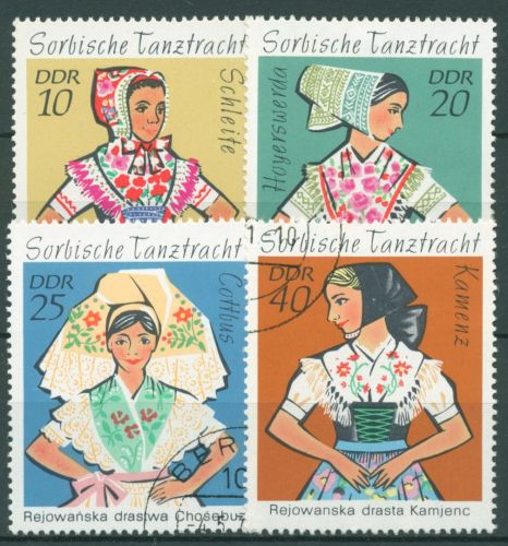 DDR 1971 Trachten Sorbische Tanztrachten 1668/71 gestempelt