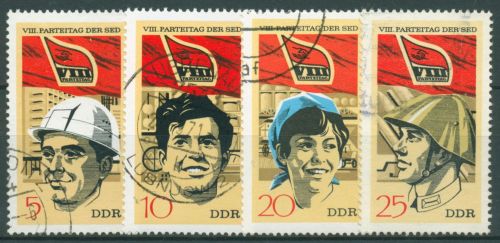 DDR 1971 SED Parteitag 1675/78 gestempelt