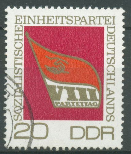 DDR 1971 SED Parteitag 1679 gestempelt
