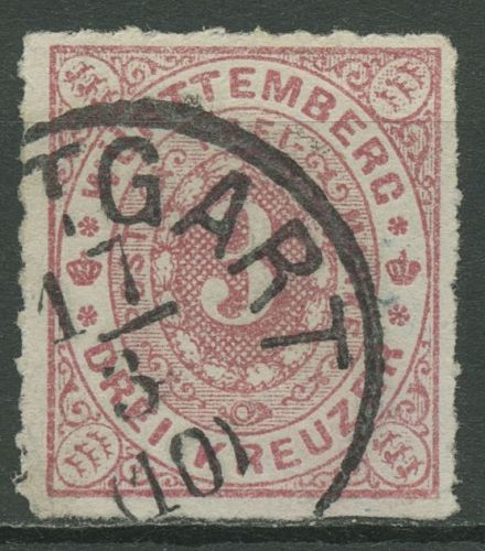 Württemberg 1869 Ziffer im Oval 38 gestempelt