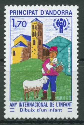 Andorra (frz.) 1979 Jahr des Kindes Kind mit Lamm 300 postfrisch