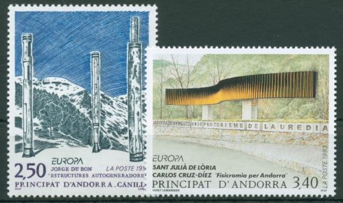 Andorra (frz.) 1993 Europa CEPT Zeitgenössische Kunst 451/52 postfrisch