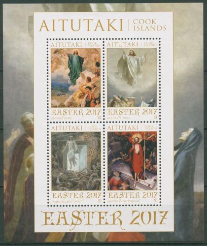 Aitutaki 2017 Ostern Auferstehungsgemälde Block 109 postfrisch (C41138)