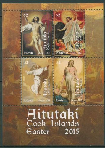 Aitutaki 2015 Ostern Auferstehungsgemälde Block 102 postfrisch (C41139)