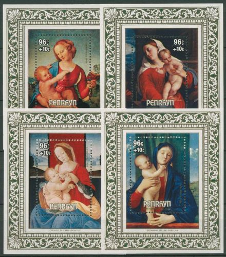 Penrhyn 1984 Weihnachten Gemälde Block 58/61 postfrisch (C41156)