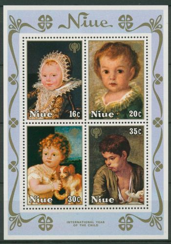 Niue 1979 Jahr des Kindes Gemälde Block 15 postfrisch (C41186)