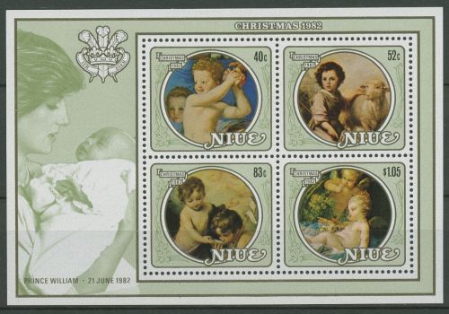 Niue 1982 Weihnachten Gemälde Block 59 postfrisch (C41190)