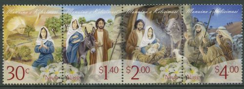 Niue 2010 Weihnachten Weihnachtsgeschichte 1175/78 ZD postfrisch (C41200)