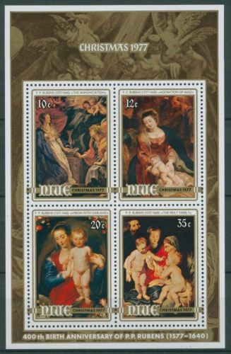 Niue 1977 Weihnachten Gemälde von Rubens Block 2 postfrisch (C25556)