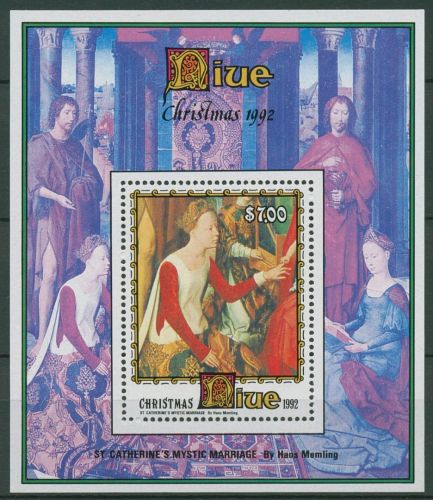 Niue 1992 Weihnachten Gemäldevon Hans Memling Block 121 postfrisch (C41204)