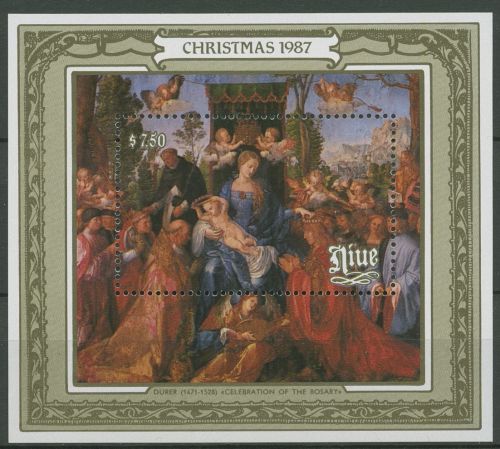 Niue 1987 Weihnachten Gemälde von Albrecht Dürer Block 112 postfrisch (C41206)