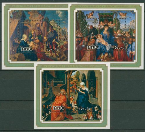 Niue 1978 Weihnachten Gemälde von Dürer Block 9/11 postfrisch (C41207)